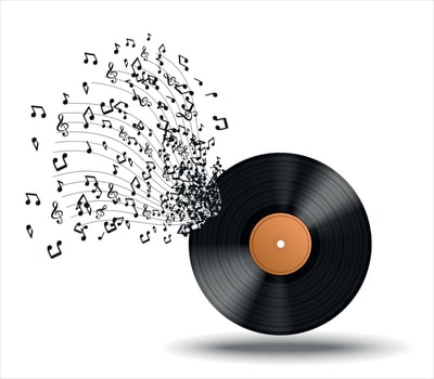Vinyl Record Music Realistic Composition vector