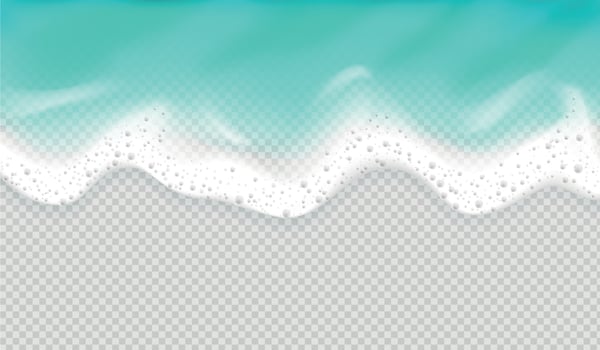 Sea Wave Foam Realistic Colored Concept vector