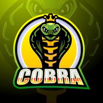 Cobra mascot esport logo design vector