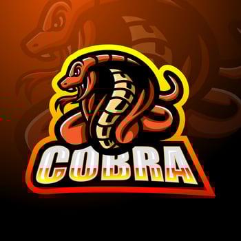 Cobra mascot esport logo design vector