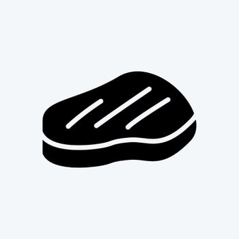 Icon Steak. suitable for Meat. glyph style. simple design editable. design template vector. simple illustration vector