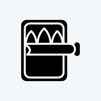 Icon Canned. suitable for Meat. glyph style. simple design editable. design template vector. simple illustration vector