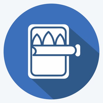 Icon Canned. suitable for Meat. long shadow style. simple design editable. design template vector. simple illustration vector