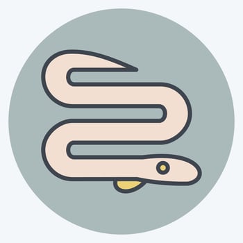 Icon Eel. suitable for Meat. color mate style. simple design editable. design template vector. simple illustration vector