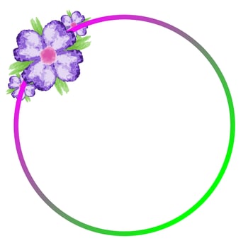 geometric floral frame vector