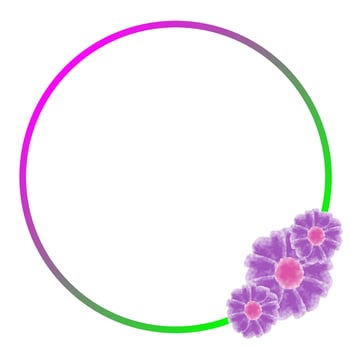 geometric floral frame vector