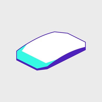 Wireless mouse isometric vector icon illustration