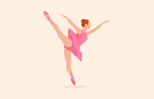 young ballerina posing vector... vector