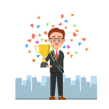 illustration of top employee of the month vector