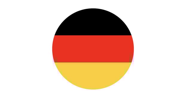 Germany flag circle, vector image and icon