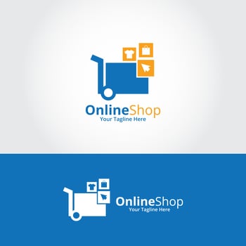 Online Shop Logo designs Template. Illustration vector graphic. Perfect for Ecommerce,sale, store web element, Company emblem.
