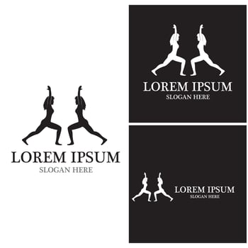 Yoga people logo vector illustration