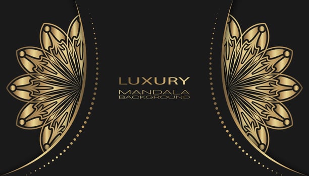 background luxury, with mandala gold vector