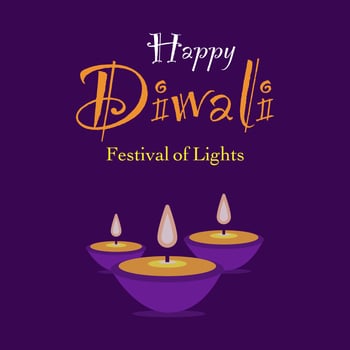Happy Diwali festival of lights background. vector