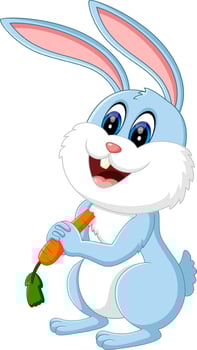 illustration of cute rabbit cartoon vector