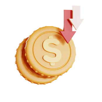 Money and finances 3D icon 3D rendering png