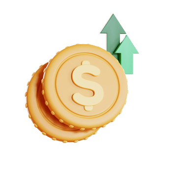 Money and finances 3D icon 3D rendering png