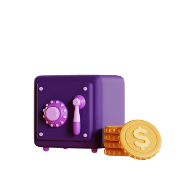 Money and finances 3D icon 3D rendering png