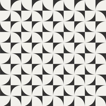 Seamless abstract quarter circles pattern vector background