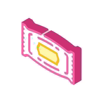 pack of napkins isometric icon vector illustration
