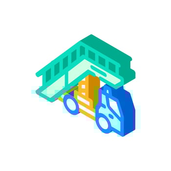 ladder airport equipment isometric icon vector illustration