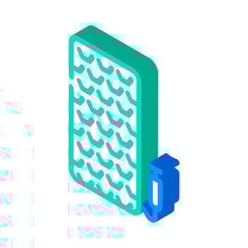 inflatable mattress isometric icon vector illustration