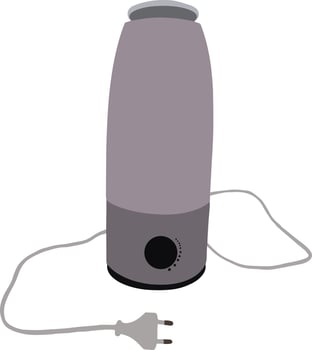 Air humidifier. Ultrasonic steam. Equipment with a wire vector