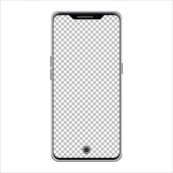 Smart Mobile phone transparent PNG mockup, Mobile mockup, Smartphone mockup vector