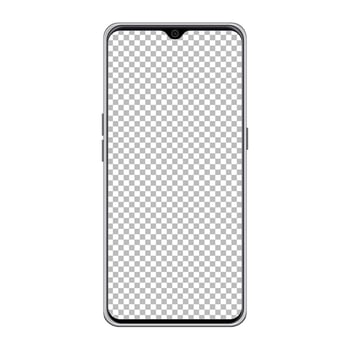 Smart Mobile phone transparent PNG mockup, Mobile mockup, Smartphone mockup vector