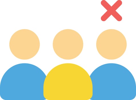 rejection vector illustration on a background.Premium quality symbols.vector icons for concept and graphic design.