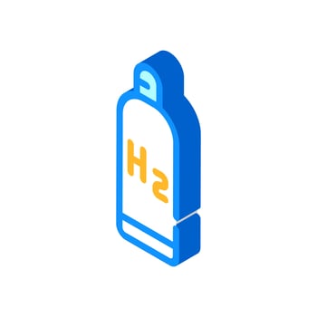 hydrogen reservoir isometric icon vector illustration color