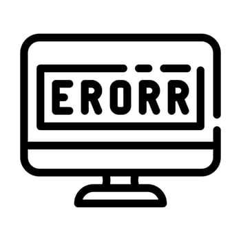 error operating system line icon vector illustration