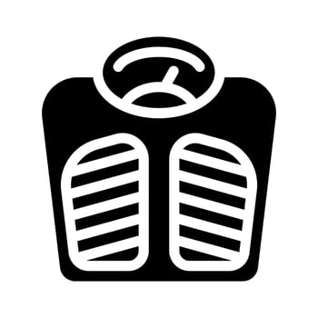 scales for measuring weight glyph icon vector illustration