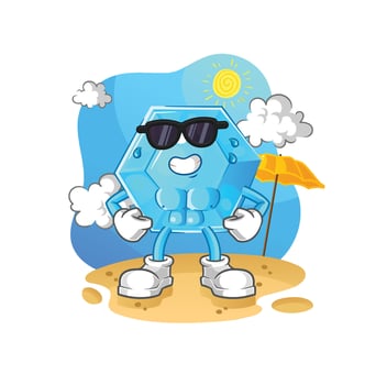 blue diamond mascot vector