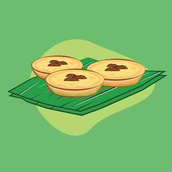 Kue Lumpur Indonesian Street Food Vector