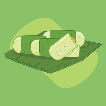 Lemper Indonesian Traditional Food Vector