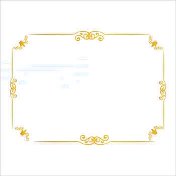 golden pattern photo frame design, photo frame design with the golden colour vector