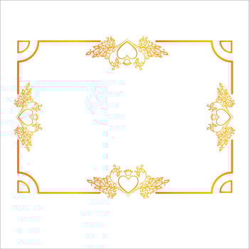 golden pattern photo frame design, photo frame design with the golden colour vector