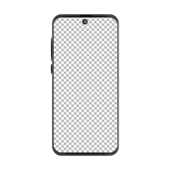 Smart Mobile phone transparent PNG mockup, Mobile mockup, Smartphone mockup vector