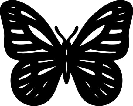 Set of butterflies of different shapes. vector