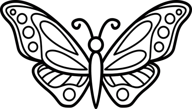 Set of butterflies of different shapes. vector