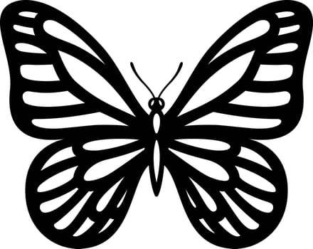 Set of butterflies of different shapes. vector