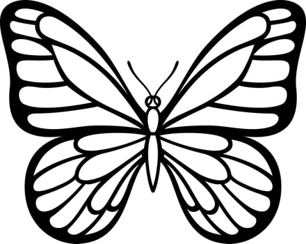 Set of butterflies of different shapes. vector