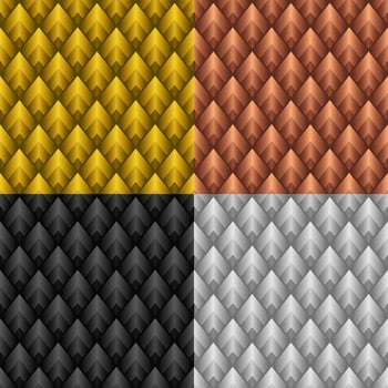 Seamless Geometric Pattern Metallic Color Triangle Shape vector