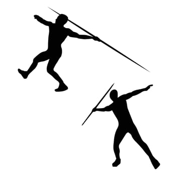 Javelin Art Silhouette vector