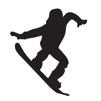 Snowboarding Silhouette Art vector