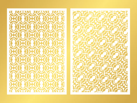 seamless die cut decorative pattern template vector