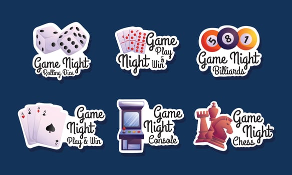 Game Night Sticker vector