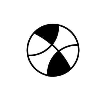 Basketball Solid Line Icon Vector Illustration Logo Template. Suitable For Many Purposes.