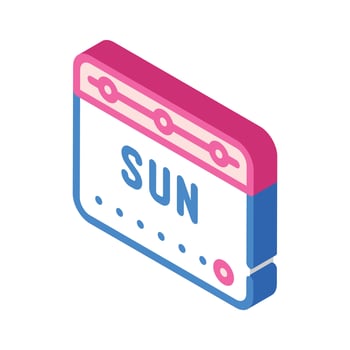 voting date calendar isometric icon vector illustration